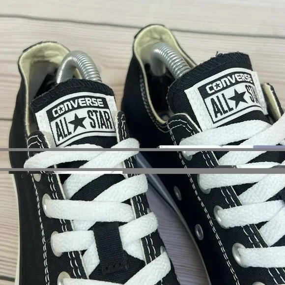 CONVERSE Chuck Taylor All Star Low Black Canvas Sneaker Shoe Men 9/Women 11 MINT - Picture 8 of 14
